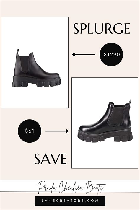 prada monolith chelsea boots dupe